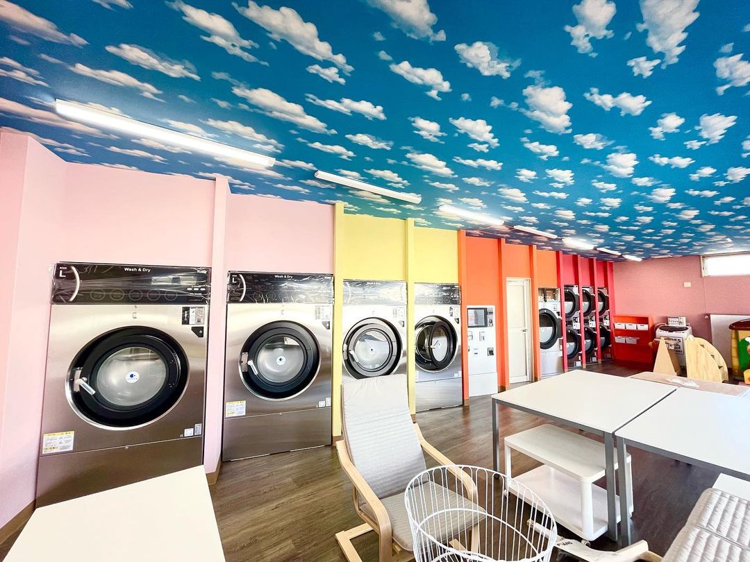コインランドリー デジタルプリント壁